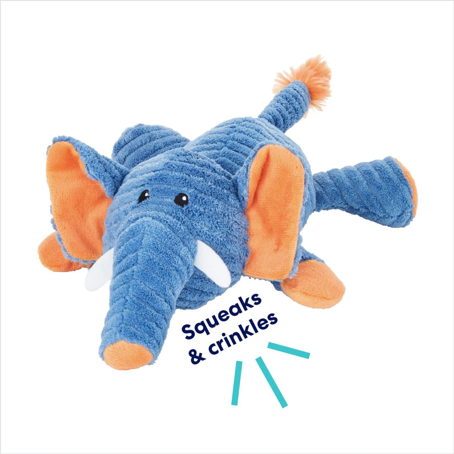 Frisco Corduroy Plush Squeaking Elephant Dog Toy 5 Frisco Corduroy Plush Squeaking Elephant Dog Toy - Image 3