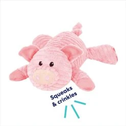 Frisco Corduroy Plush Squeaking Pig Dog Toy -Pet Products Shop 152832 PT2. AC SS1800 V1692020044