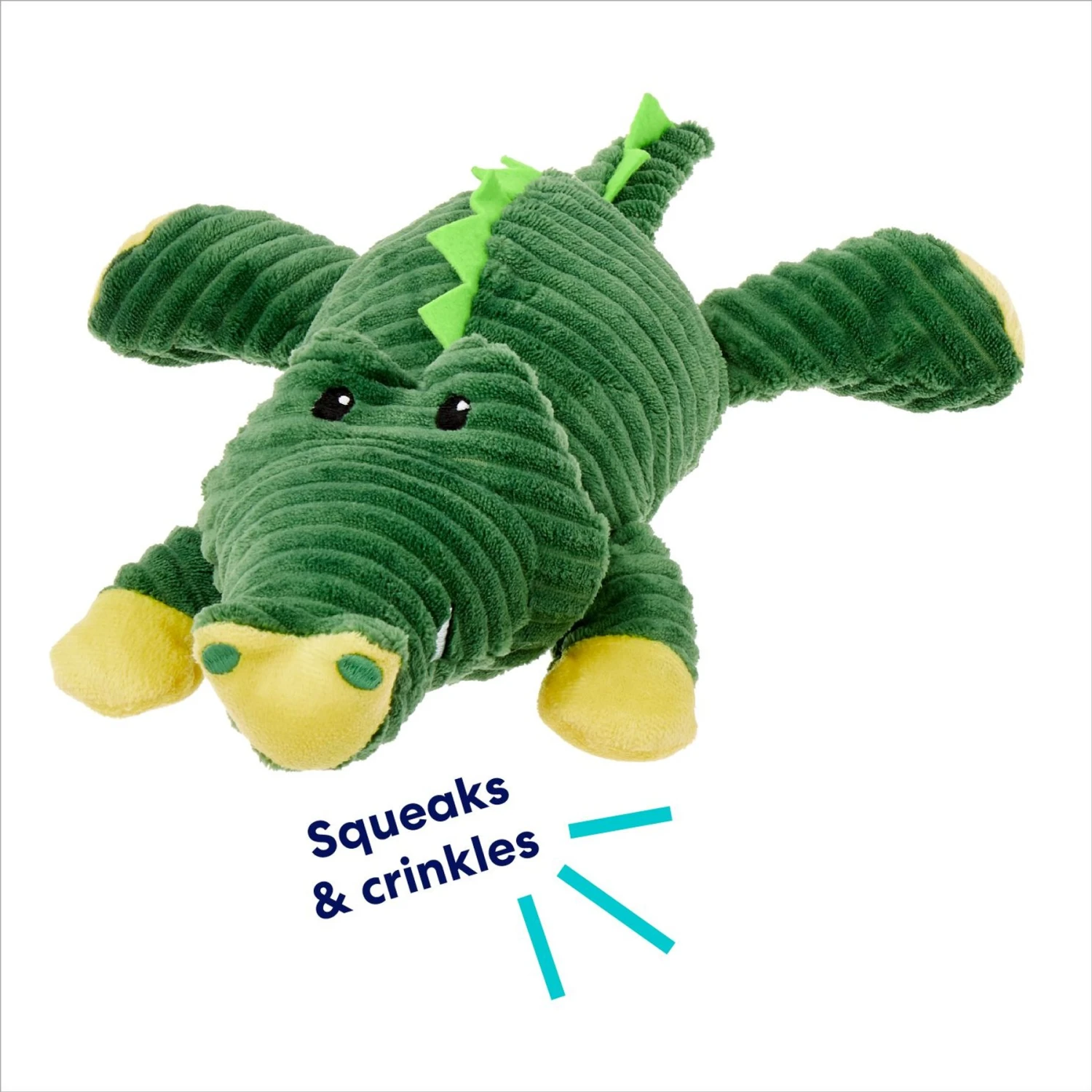 Frisco Alligator Corduroy Plush Squeaky Dog Toy 5 Frisco Alligator Corduroy Plush Squeaky Dog Toy - Image 3