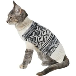 Frisco Black & Cream Turtleneck Sweater -Pet Products Shop 223850 PT2. AC SS1800 V1599480992