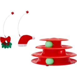 Frisco Holiday Santa Hat & Mistletoe Cat Tracks Cat Toy -Pet Products Shop 233317 PT3. AC SS1800 V1600707983