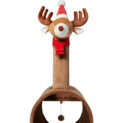 Frisco Holiday 52.3-in Reindeer Cat Scratching Post & Tunnel -Pet Products Shop 236569 PT4. AC SS1800 V1601340995