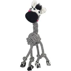 New Arrival 7 Frisco Zebra Rope Squeaky Dog Toy