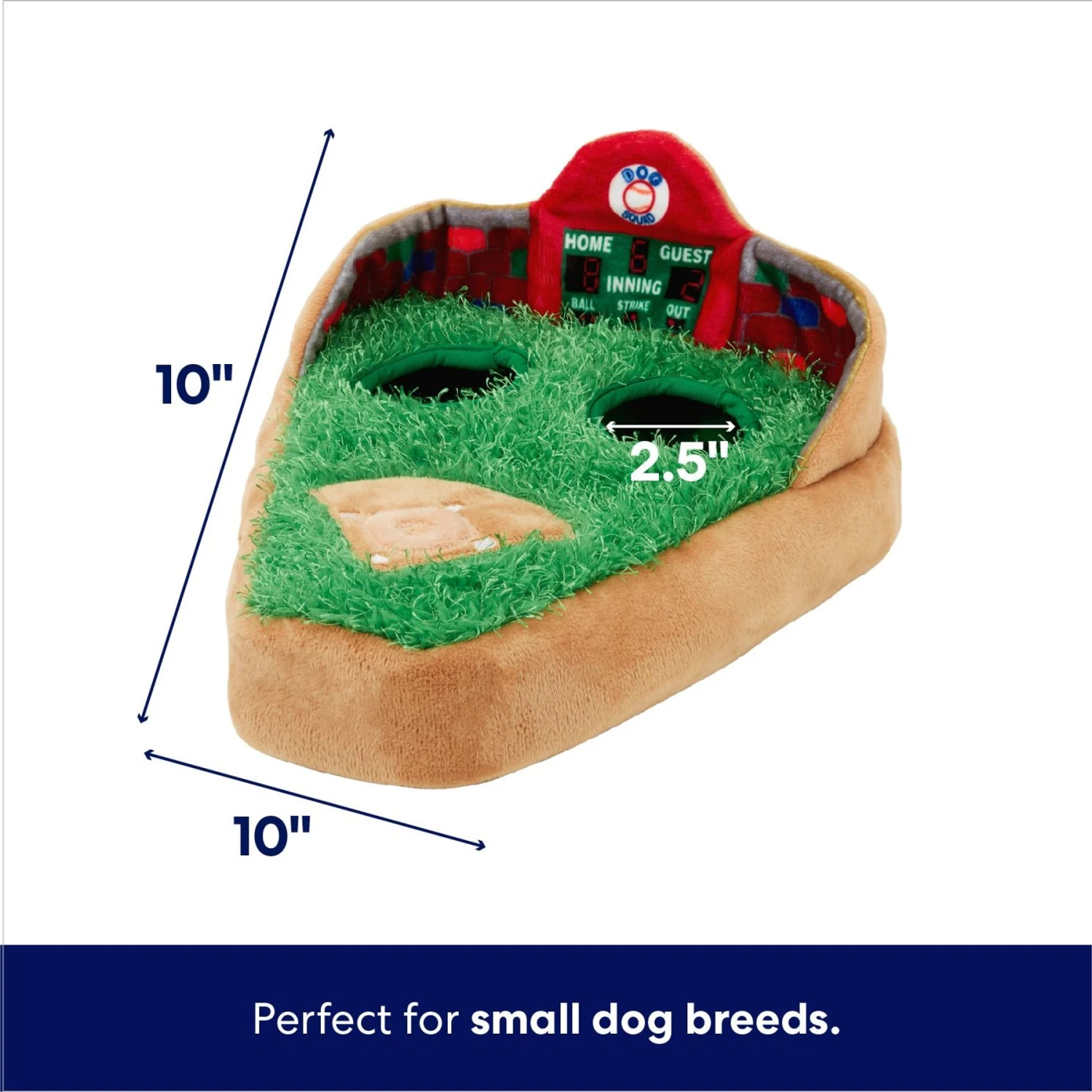 Frisco Baseball Hide & Seek Puzzle Plush Squeaky Dog Toy 4 Frisco Baseball Hide & Seek Puzzle Plush Squeaky Dog Toy - Image 2