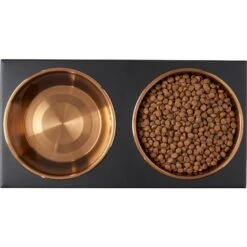 Frisco Copper Stainless Steel Elevated Foldable Double Dog & Cat Bowls -Pet Products Shop 253060 PT5. AC SS1800 V1616595415