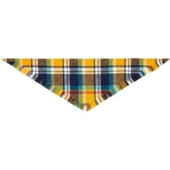 Frisco Blue/Yellow Plaid Dog & Cat Flannel Bandana -Pet Products Shop 267901 PT4. AC SS1800 V1637689929
