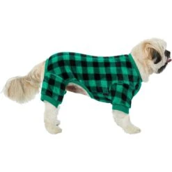 Frisco Dog & Cat Cozy Plush Fleece PJs, Green Plaid 11 Frisco Dog & Cat Cozy Plush Fleece PJs, Green Plaid -Pet Products Shop 268517 PT2. AC SS1800 V1637669565