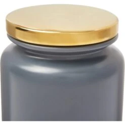 Frisco Modern Gold Rim Ceramic Treat Jar -Pet Products Shop 270190 PT5. AC SS1800 V1627669956