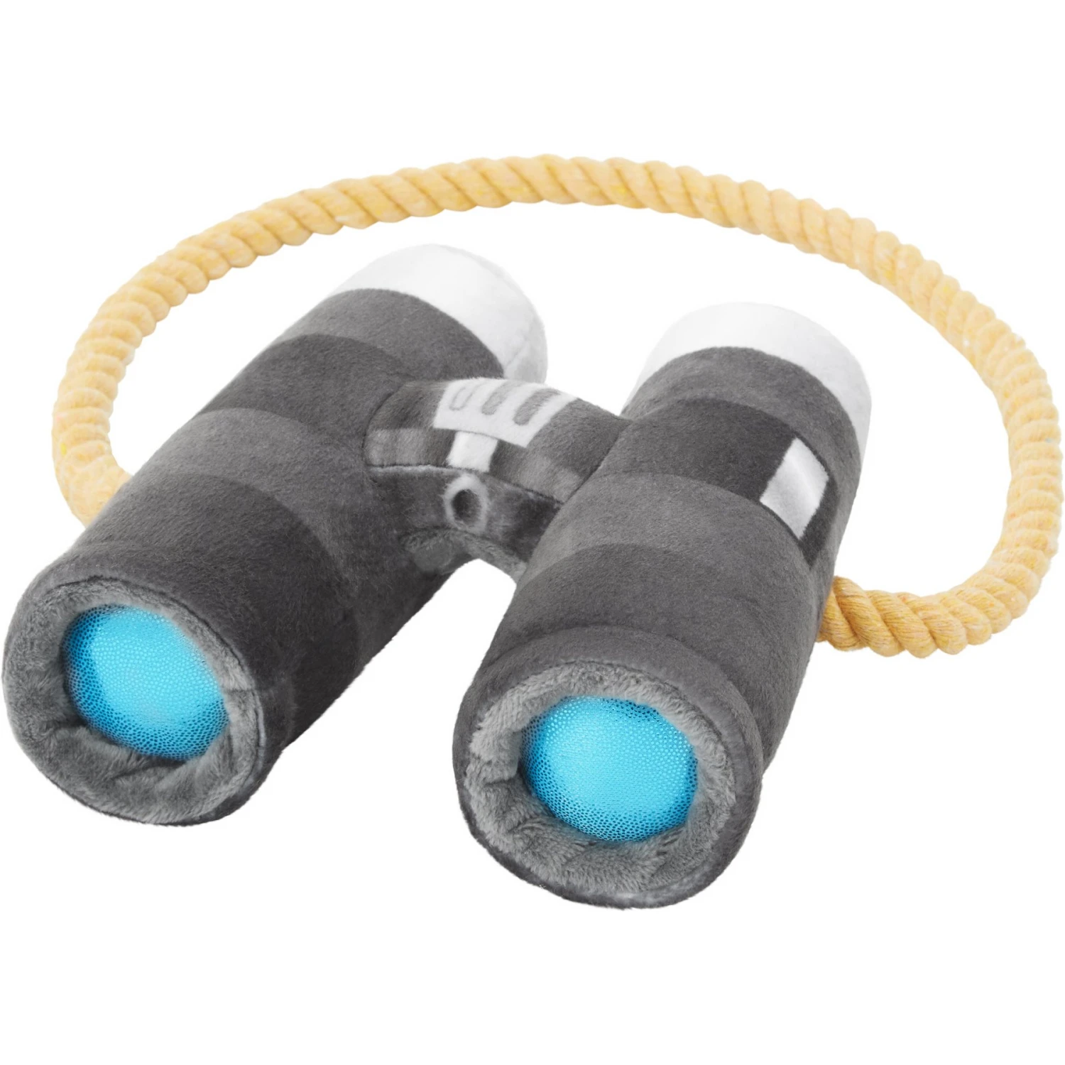 Frisco Camping Binoculars Plush With Rope Squeaky Dog Toy 3 Frisco Camping Binoculars Plush With Rope Squeaky Dog Toy