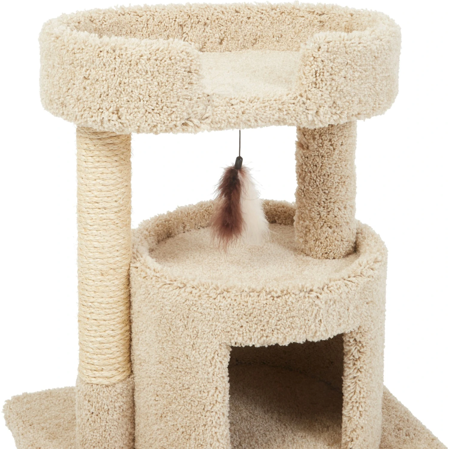 Frisco 27-in Real Carpet Cat Tree With Condo And Oval Perch 5 Frisco 27-in Real Carpet Cat Tree With Condo And Oval Perch - Image 3