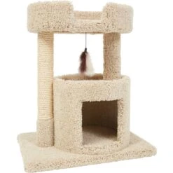 Frisco 27-in Real Carpet Cat Tree With Condo And Oval Perch 9 Frisco 27-in Real Carpet Cat Tree With Condo And Oval Perch -Pet Products Shop 282747 PT4. AC SS1800 V1621948719
