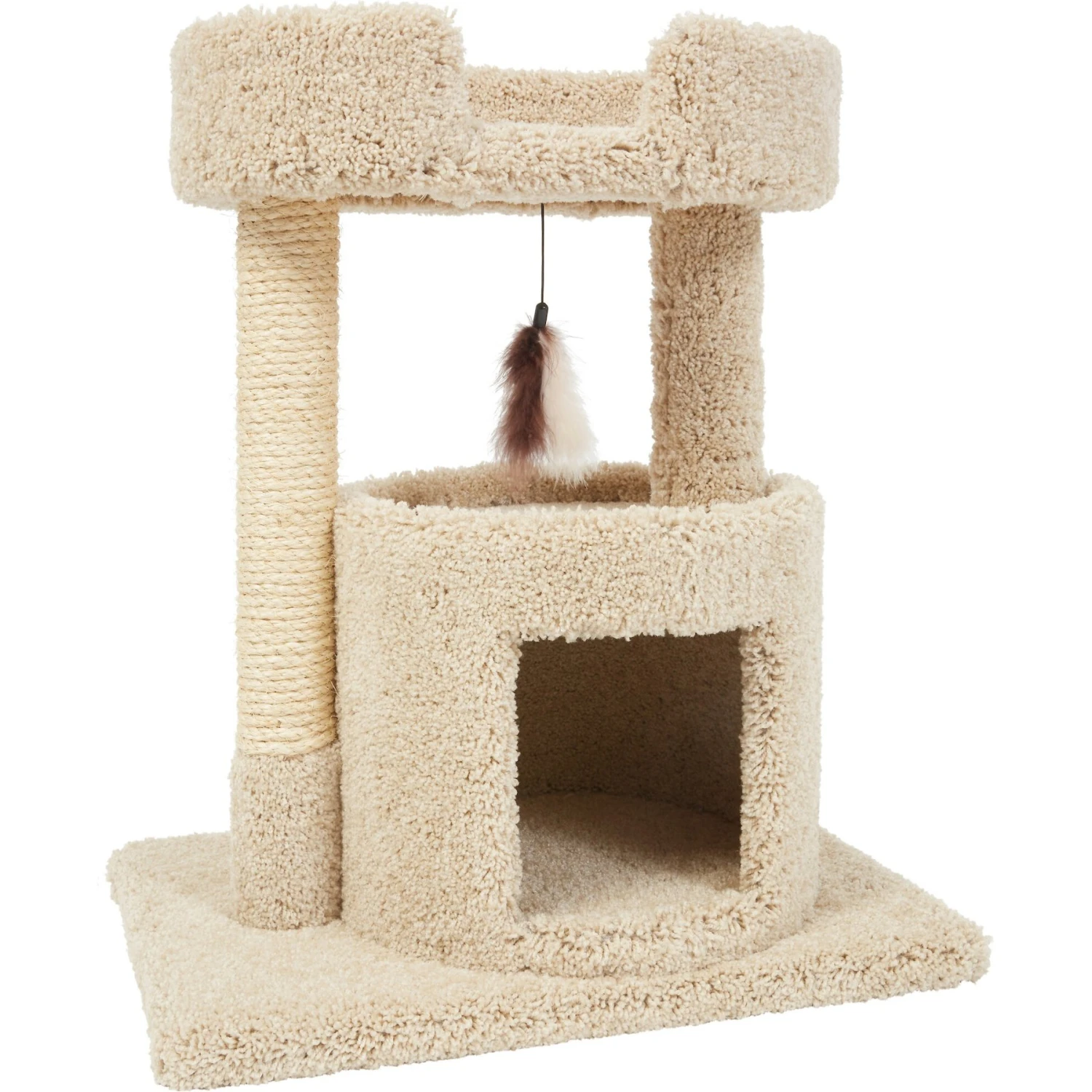 Frisco 27-in Real Carpet Cat Tree With Condo And Oval Perch 6 Frisco 27-in Real Carpet Cat Tree With Condo And Oval Perch - Image 4