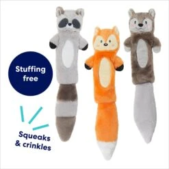 Frisco Forest Friends Stuffing-Free Skinny Plush Squeaky Dog Toy -Pet Products Shop 286571 PT2. AC SS1800 V1695760988