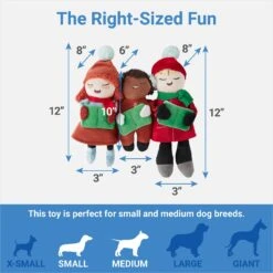 Frisco Holiday Carolers Plush Squeaky Dog Toy, 3 Count 6 Frisco Holiday Carolers Plush Squeaky Dog Toy, 3 Count -Pet Products Shop 287169 PT1. AC SS1800 V1637704664