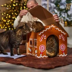 Frisco Holiday Gingerbread House Cardboard Cat House Cat Toy 11 Frisco Holiday Gingerbread House Cardboard Cat House Cat Toy -Pet Products Shop 287289 PT3. AC SS1800 V1695046487