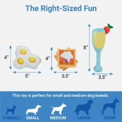 Frisco Brunch Breakfast In Bed Hide & Seek Puzzle Plush Squeaky Dog Toy -Pet Products Shop 297282 PT2. AC SS1800 V1643916715