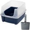 Frisco Plastic Litter Scooper With Caddy & IRIS USA Open Top Litter Box With Scatter Shield -Pet Products Shop 298166 MAIN. AC SS1800 V1623198146