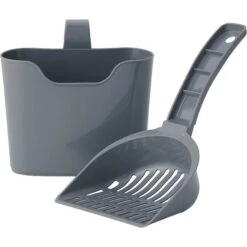 Frisco Plastic Litter Scooper With Caddy & IRIS USA Open Top Litter Box With Scatter Shield -Pet Products Shop 298166 PT2. AC SS1800 V1623196049