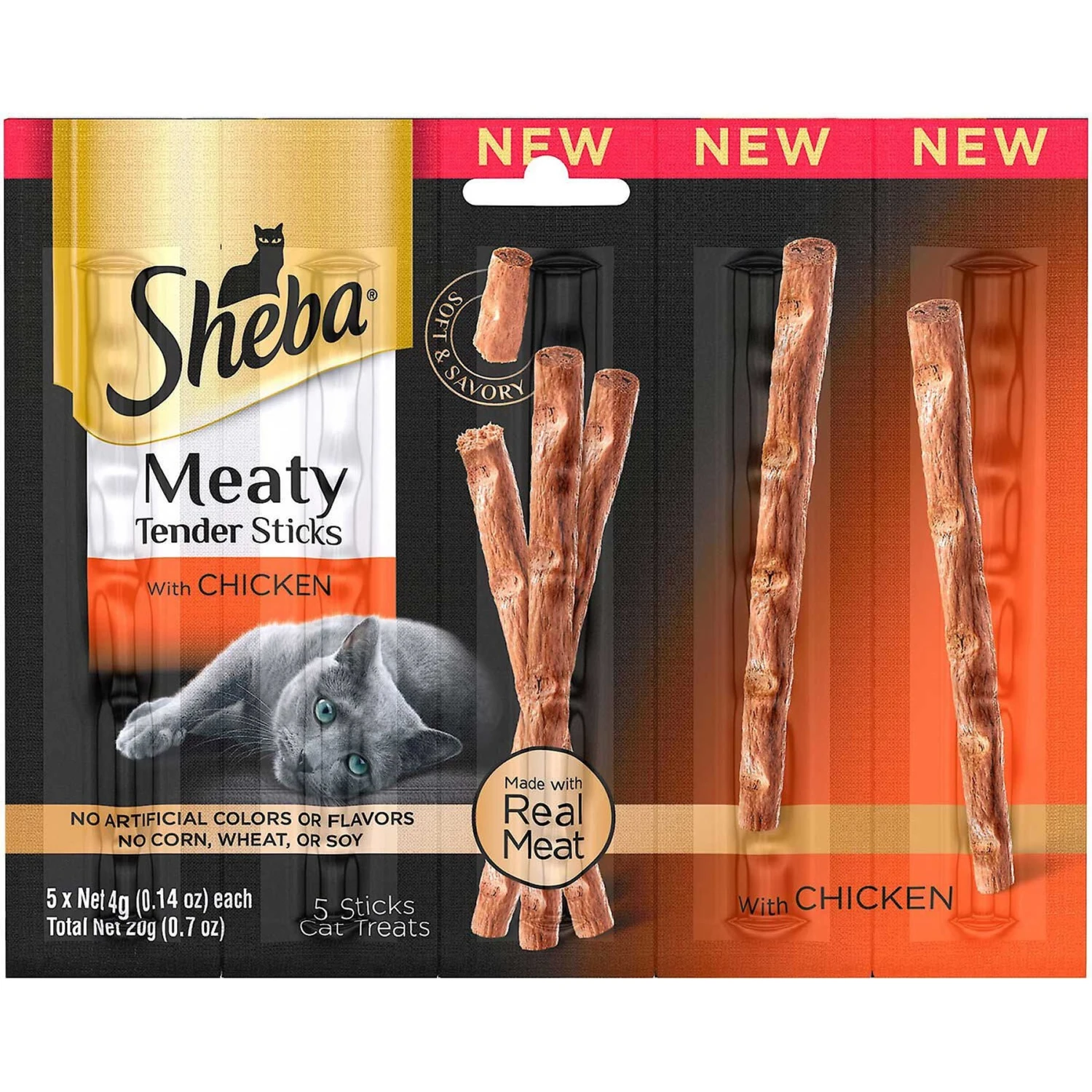 Sheba Meaty Tender Sticks Chicken Flavor Soft Adult Cat Treats & Frisco Moppy Ball Cat Toy With Catnip 4 Sheba Meaty Tender Sticks Chicken Flavor Soft Adult Cat Treats & Frisco Moppy Ball Cat Toy With Catnip - Image 2