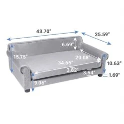 Frisco Sofa Pet Bed With Removable Cover & Frisco Eyelash Cat & Dog Blanket -Pet Products Shop 319504 PT2. AC SS1800 V1630626372