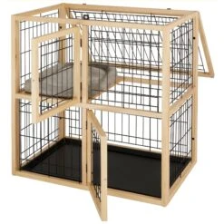 Frisco Collapsible Wood & Wire Cat Cage Playpen, 2 Level 10 Frisco Collapsible Wood & Wire Cat Cage Playpen, 2 Level -Pet Products Shop 323214 PT3. AC SS1800 V1645493866