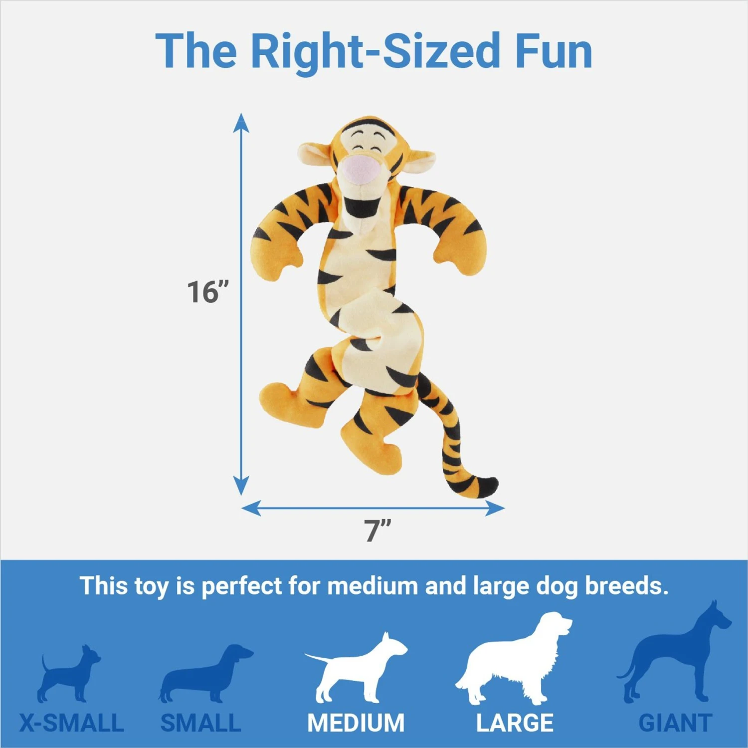 Disney Tigger Bungee Plush Squeaky Dog Toy 4 Disney Tigger Bungee Plush Squeaky Dog Toy - Image 2