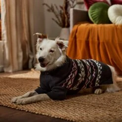 Frisco Gray Chevron Print Dog & Cat Sweater -Pet Products Shop 353555 PT7. AC SS1800 V1660749506