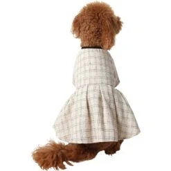 Frisco Tweed Weave Ruffle Skirt Dog & Cat Dress -Pet Products Shop 353649 PT2. AC SS1800 V1659008241
