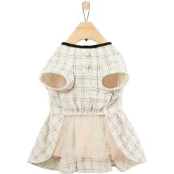 Frisco Tweed Weave Ruffle Skirt Dog & Cat Dress -Pet Products Shop 353649 PT5. AC SS1800 V1659726435