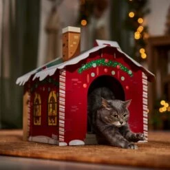 Frisco Holiday Santa's Workshop Cardboard Cat House 12 Frisco Holiday Santa's Workshop Cardboard Cat House -Pet Products Shop 360881 PT4. AC SS1800 V1695648152