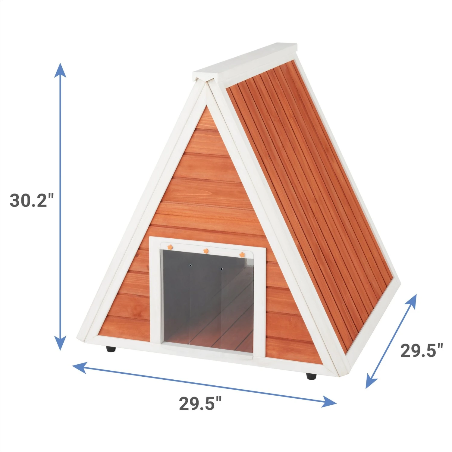 Frisco Outdoor Wooden A-Frame Cat House 4 Frisco Outdoor Wooden A-Frame Cat House - Image 2