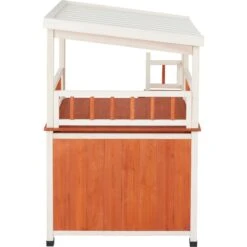 Frisco Outdoor Wooden Cat House With Balcony & Step Ladder -Pet Products Shop 361012 PT3. AC SS1800 V1657828422
