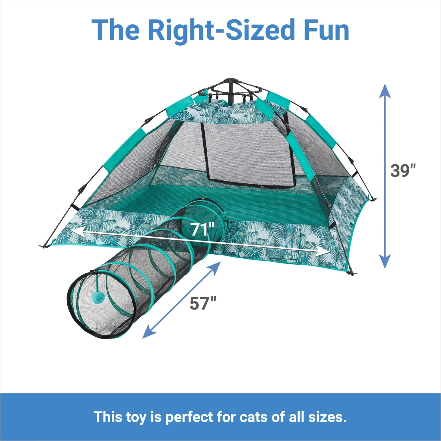 Frisco Mesh Outdoor Pop-up Cat Playpen Tent & Tunnel 4 Frisco Mesh Outdoor Pop-up Cat Playpen Tent & Tunnel - Image 2
