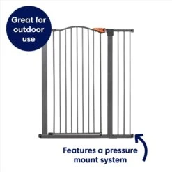 Frisco Outdoor Steel Arch Extra Tall Auto-Close Dog Gate -Pet Products Shop 507102 PT2. AC SS1800 V1669212041