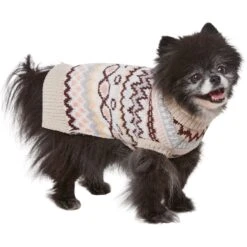 Frisco Sherpa Lined Fairisle Dog & Cat Sweater -Pet Products Shop 718422 PT2. AC SS1800 V1703184630