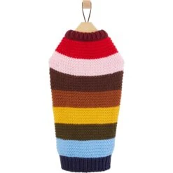 Frisco Chunky Knit Multi-Stripe Dog & Cat Sweater -Pet Products Shop 718662 PT3. AC SS1800 V1692977992