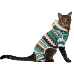 Frisco Fairisle Cozy Plush Fleece Dog & Cat PJs, Green -Pet Products Shop 719054 PT2. AC SS1800 V1692193162