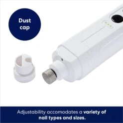 Rechargeable Cordless Cat & Dog 3-Speed Nail Grinder, White -Pet Products Shop 729774 PT2. AC SS1800 V1687894786