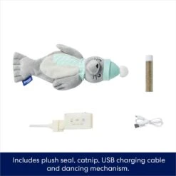 Frisco Holiday Interactive Flopping Seal Electronic Cat Toy With Catnip -Pet Products Shop 740102 PT2. AC SS1800 V1695046543