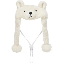 Frisco Plush Polar Bear Dog & Cat Hat -Pet Products Shop 745614 PT3. AC SS1800 V1694801956