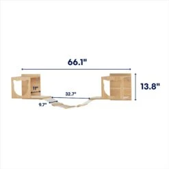 Frisco Cushioned Wall Mounted Cat Wall Shelf & Frisco Cat Silhouette With Bridge Wall Mounted Cat Wall Shelves -Pet Products Shop 785550 PT7. AC SS1800 V1677600275