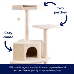 Frisco 52-in Faux Fur Cat Tree & Condo -Pet Products Shop 92261 PT3. AC SS1800 V1667227606